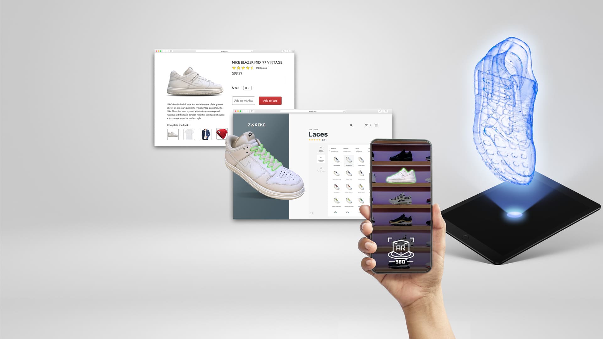 WEARFITS: Shoes 3D Digitization and Virtual Try-On in AR, AI Shoe Try-On