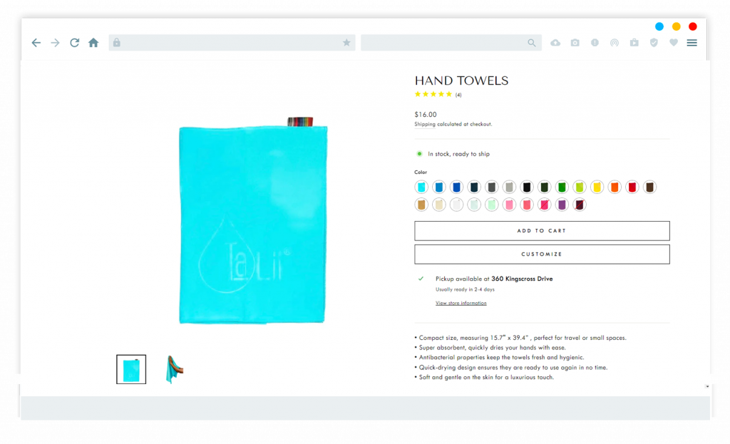 Towels customization