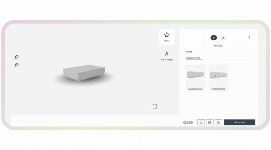 product customization of a box