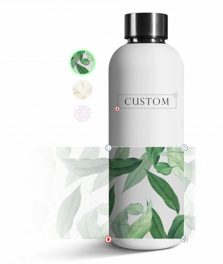 Visual product customizer for bottles