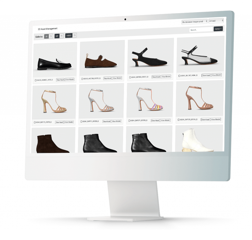 3D catalog of shoes