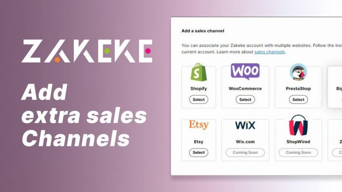 Zakeke configurator sales channels