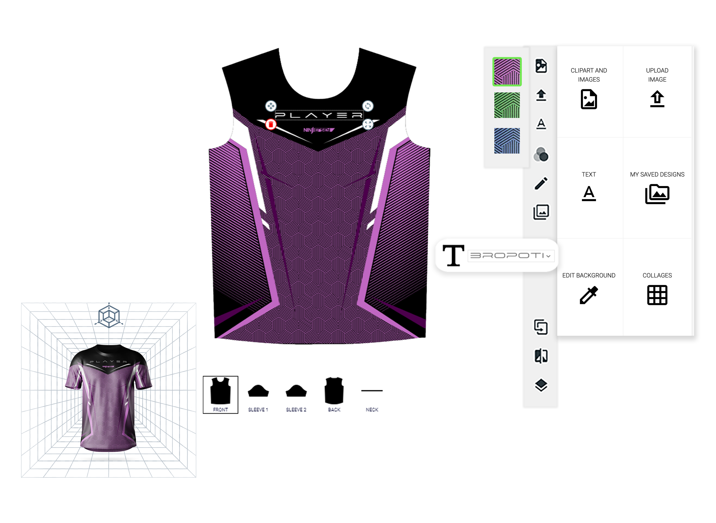 Baseball uniform customizer