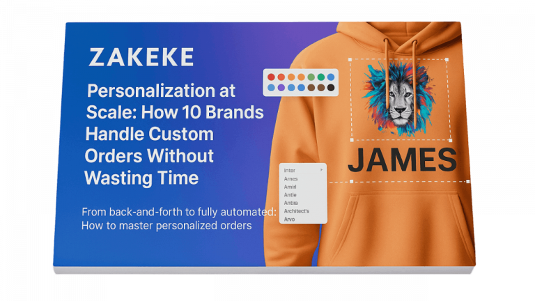 Lookbook managing personalized orders Zakeke