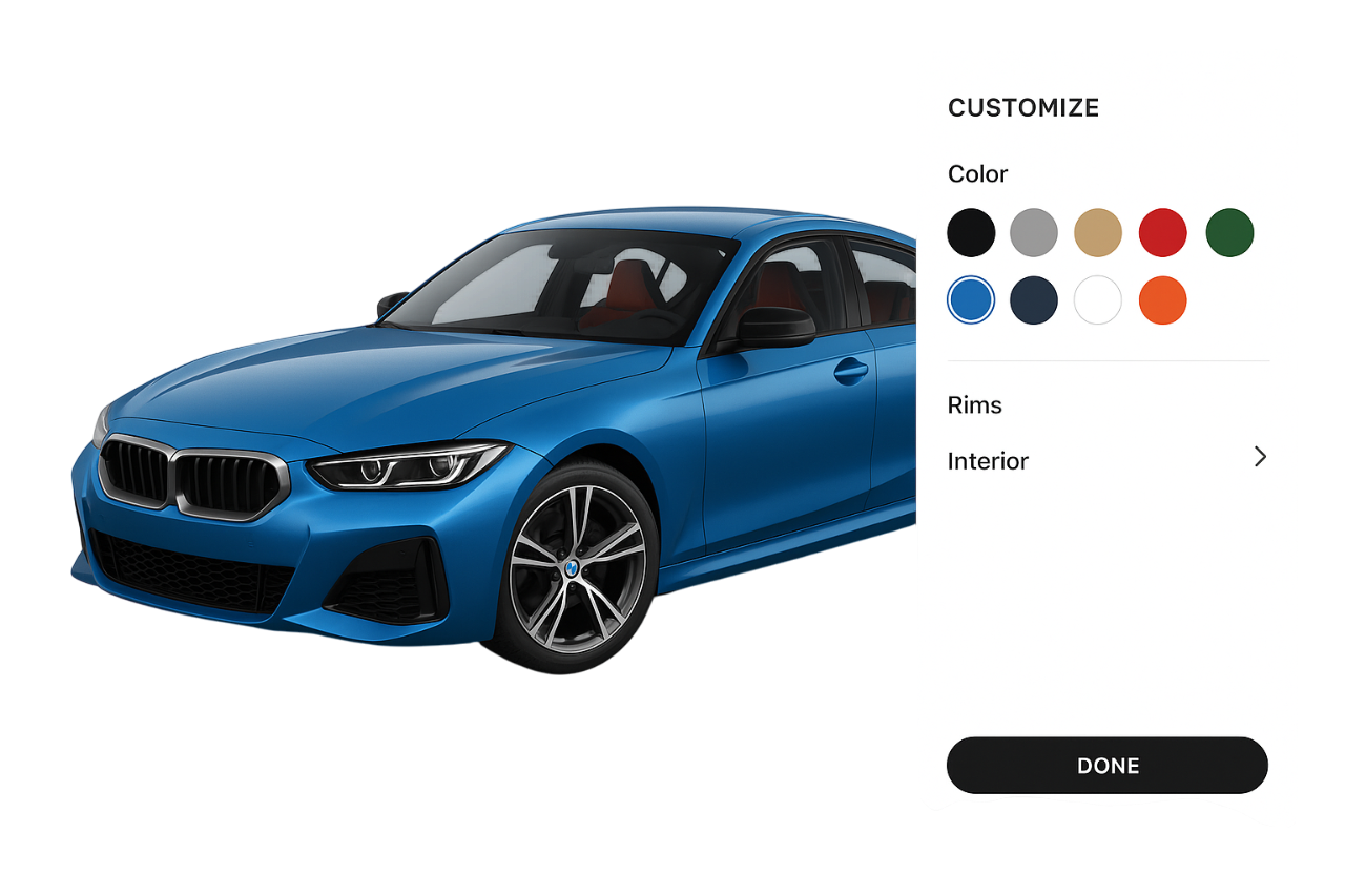 Online 3D Car Customizer