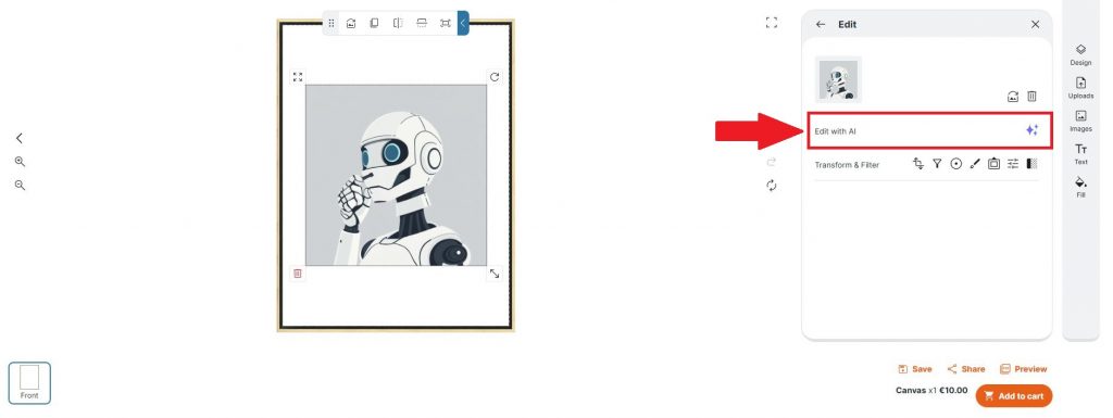 AI Images editor